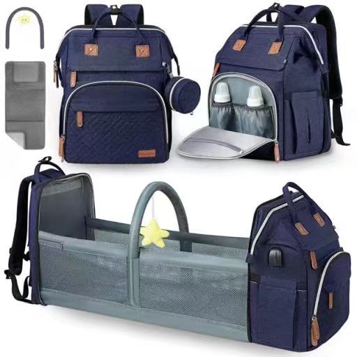 Mochila Bolsa de Pañales con Cambiador y Estuche para Chupón