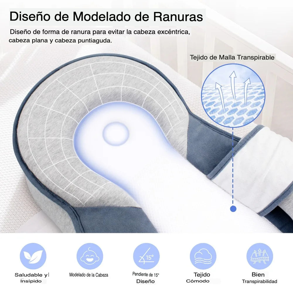 BabyShield™ - Prevención del reflujo y la cabeza plana